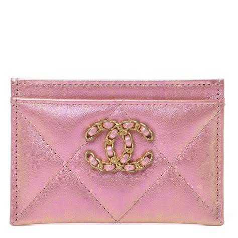 chanel 19 card case|Chanel small card holder price.